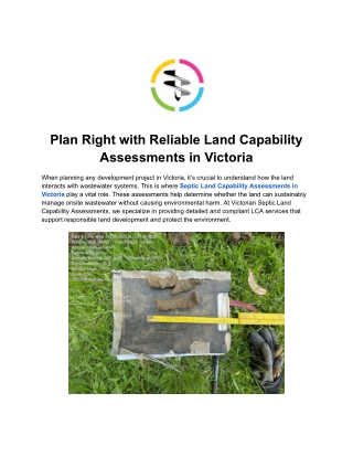 About Land Capability Assessments in Victoria