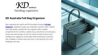 KD Australia Felt Bag Organizer