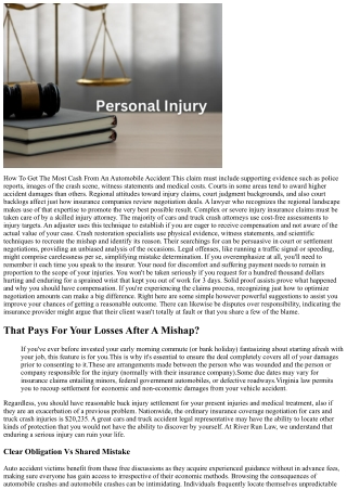 How To Get One Of The Most Of What You Should Have In A Car Accident Negotiation