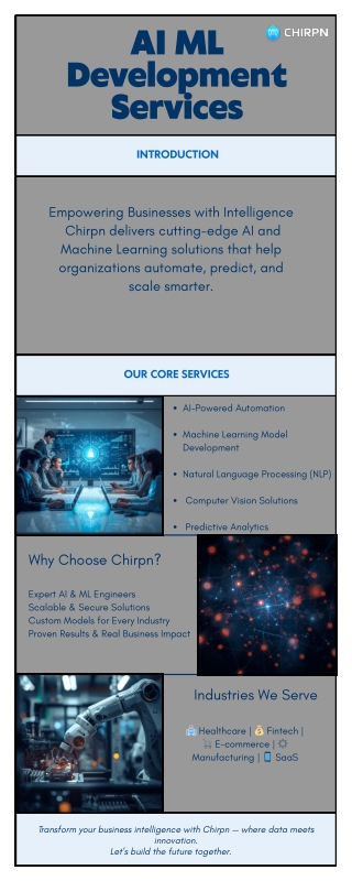 AI ML Development Services – Transforming Data into Intelligent Business Growth