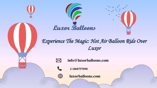 Experience the Magic Hot Air Balloon Ride over Luxor