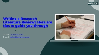 Professional Literature Review and Research Support Services by Pubrica