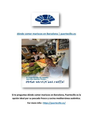 dónde comer mariscos en Barcelona | puertecillo.esdónde comer mariscos en Barcel