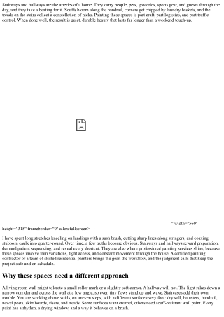 Professional Painting Services for Stairways and Hallways