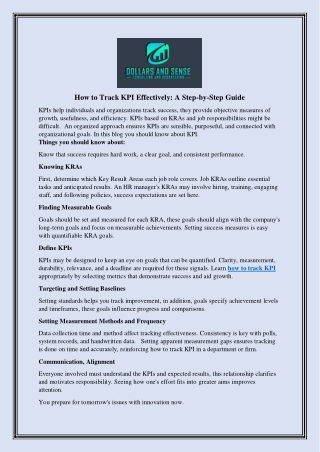 How to Track KPI Effectively: A Step-by-Step Guide