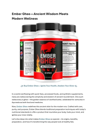 Ember Ghee – Ignite Your Health from Within