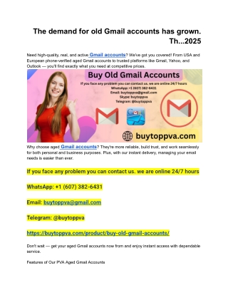 The demand for old Gmail accounts has grown