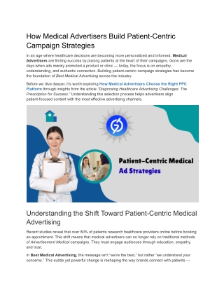 How Medical Advertisers Build Patient-Centric Campaign Strategies