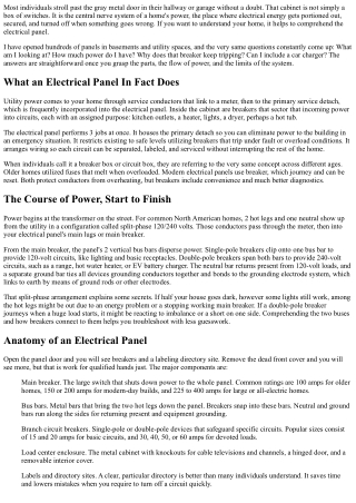 What Is an Electrical Panel? A Beginner's Guide