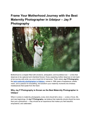 Frame Your Motherhood Journey with the Best Maternity Photographer in Udaipur