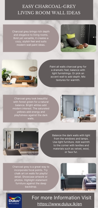 Easy Charcoal-Grey Living Room Wall Ideas