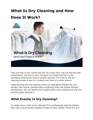 Bubblebliss- What Is Dry Cleaning and How Does It Work
