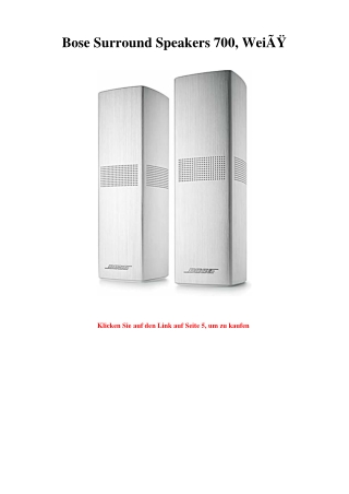8552 Bose Surround Speakers 700  WeiÃƒÂŸ