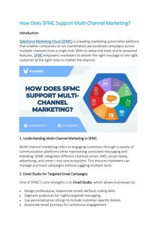 Salesforce Marketing Cloud Training in Chennai - Training