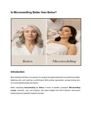 Is microneedling better than Botox