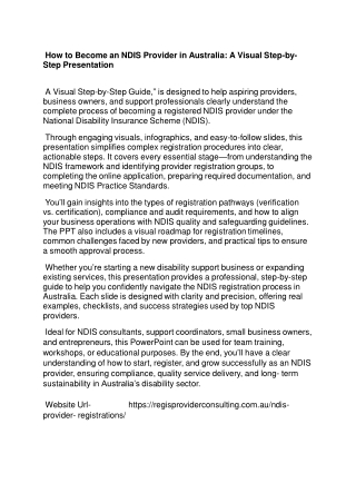 How to Become an NDIS Provider in Australia?