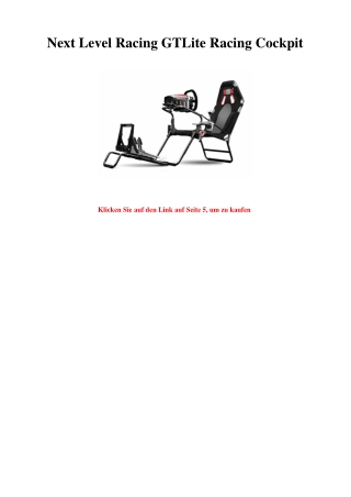 5293 Next Level Racing GTLite Racing Cockpit