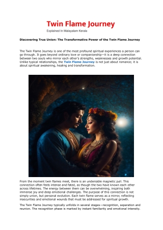 The Transformative Power of the Twin Flame Journey