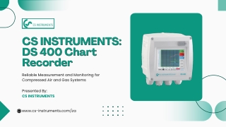 CS INSTRUMENTS' DS 400 Chart Recorder