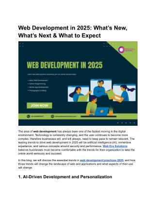 Web Development in 2025_ What’s New, What’s Next & What to Expect