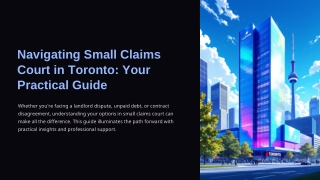 Trusted Toronto Paralegal for Small Claims Court Matters