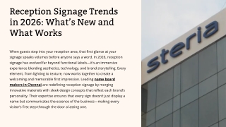 Reception Signage Trends in 2026 What’s New and What Works