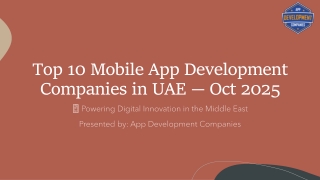 Top 10 Mobile App Development Companies in UAE