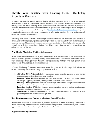 Elevate Your Practice with Leading Dental Marketing Experts in Montana