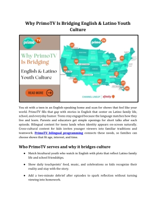 How Primo TV Brings Latino & English Youth Together