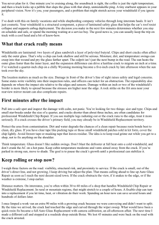 How to Handle a Windshield Crack on a Road Trip