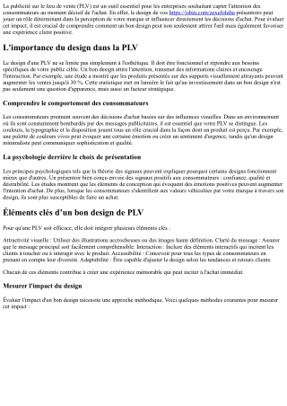 Évaluer l'impact d'un bon design sur vos ventes avec la PLV.