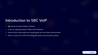 SBC VoIP: Secure and Reliable Communication