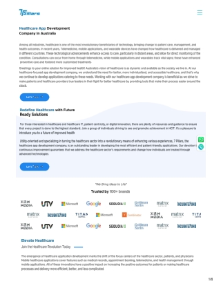 Revolutionizing the Australian Medical Industry Through AI in Healthcare App-Dev