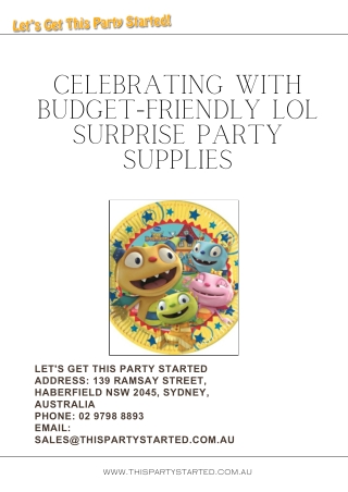 Celebrating with Budget-Friendly LOL Surprise Party Supplies
