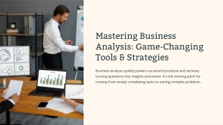 Business Analysis Mastery: Essential Tools and Winning Strategies