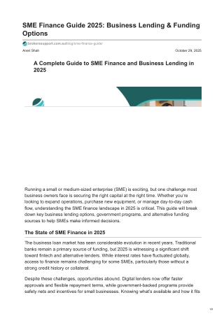 SME Finance Guide 2025_ Business Lending & Funding Options