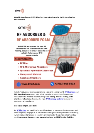 Why RF Absorbers and EMI Absorber Foams Are Essent (1)