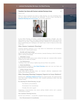 Transform Your Home with Premium Laminate Flooring in Grays