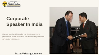 Corporate Speaker In India