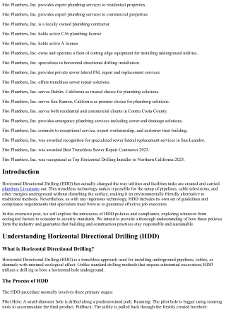 An Overview of HDD (Horizontal Directional Drilling) Laws and Compliance