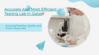 Qatar’s Leading Testing Lab | Trusted for Accuracy and Efficiency
