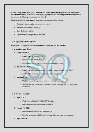 Blank Circuit Boards - Their Types, Materials, Applications, and Manufacturing Process