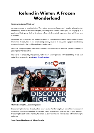 Iceland in Winter: A Frozen Wonderland