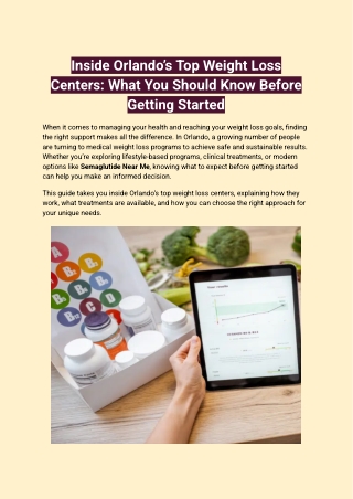 Inside Orlando’s Top Weight Loss Centers_ What You Should Know Before Getting Started