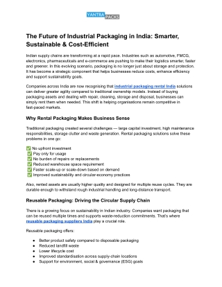 The Future of Industrial Packaging in India_ Smarter, Sustainable & Cost-Efficient