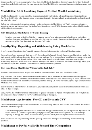 MuchBetter Withdrawal to Bank Account Time: What to Expect and How It Compares