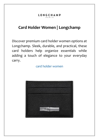 Card Holder Women | Longchamp