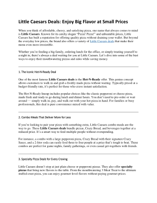 Little Caesars deals