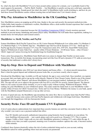 How to Find Top-Rated MuchBetter Casinos in 2024