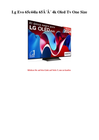 7169 Lg Evo 65c44la 65Ã‚Â´Ã‚Â´ 4k Oled Tv One Size
